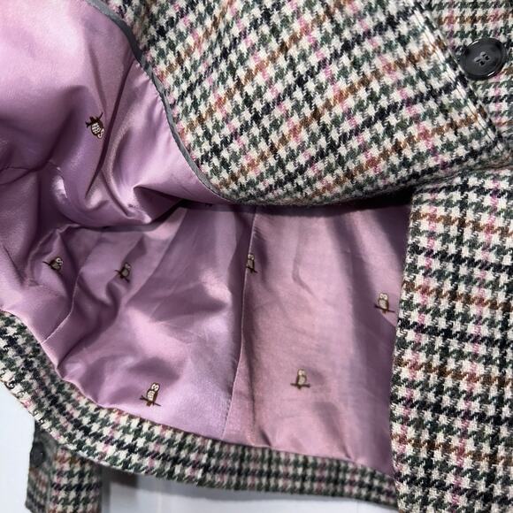 Talbots Women’s Houndstooth Multi Color Blazer Wool Blend Size 4 - Picture 5 of 7
